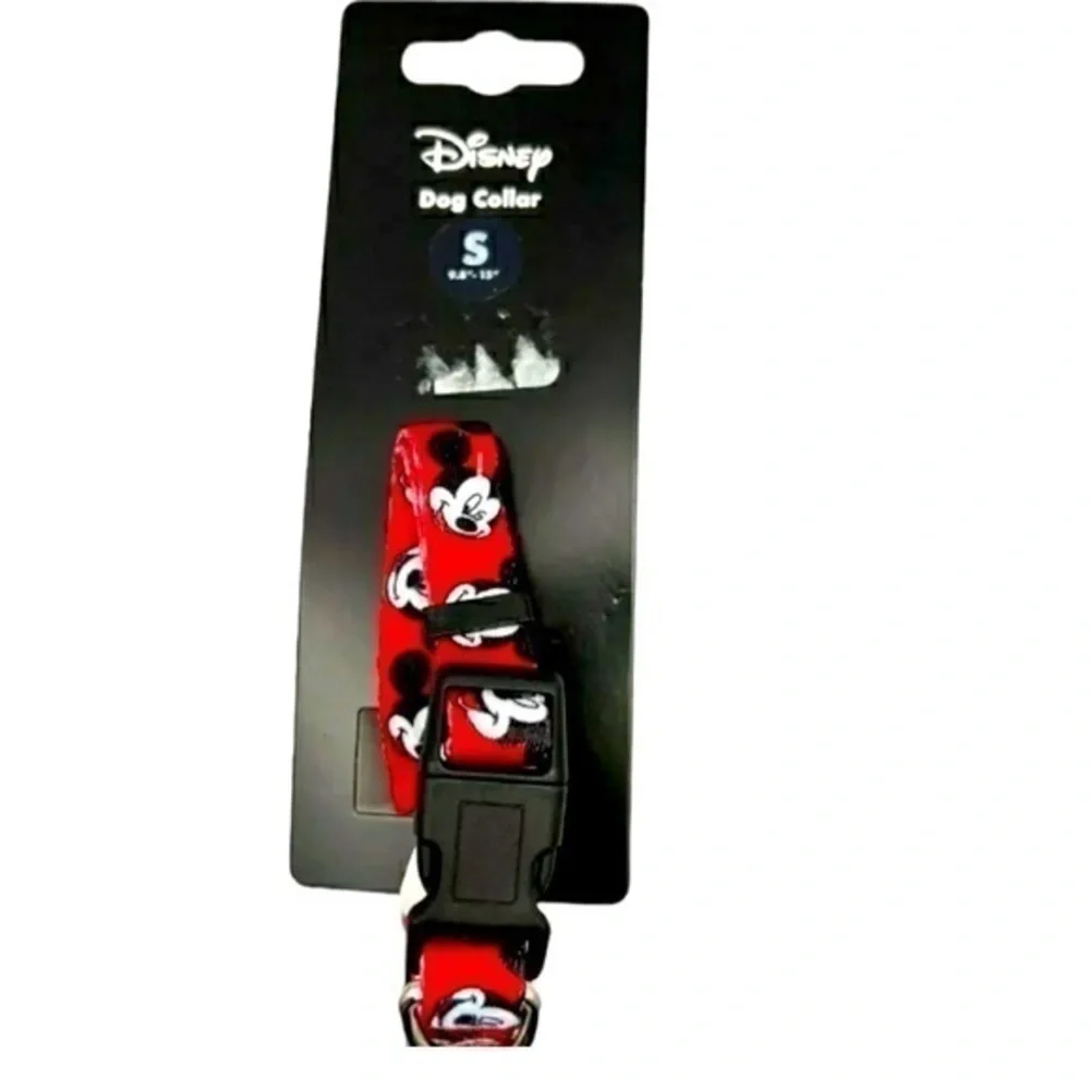 NEW DISNEY RED MICKEY MOUSE DOG COLLAR SIZE MEDIUM 12.9